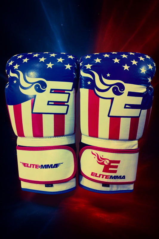 Elite MMA Patriotic Pro Gloves – 100% Leather Drop