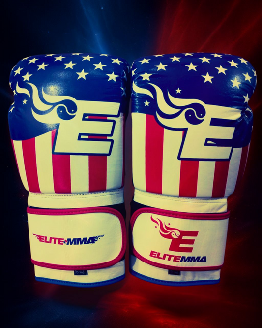 Elite MMA Patriotic Pro Gloves – 100% Leather Drop
