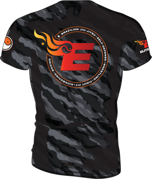 Elite MMA Camo Rash Guard - Short Sleeve