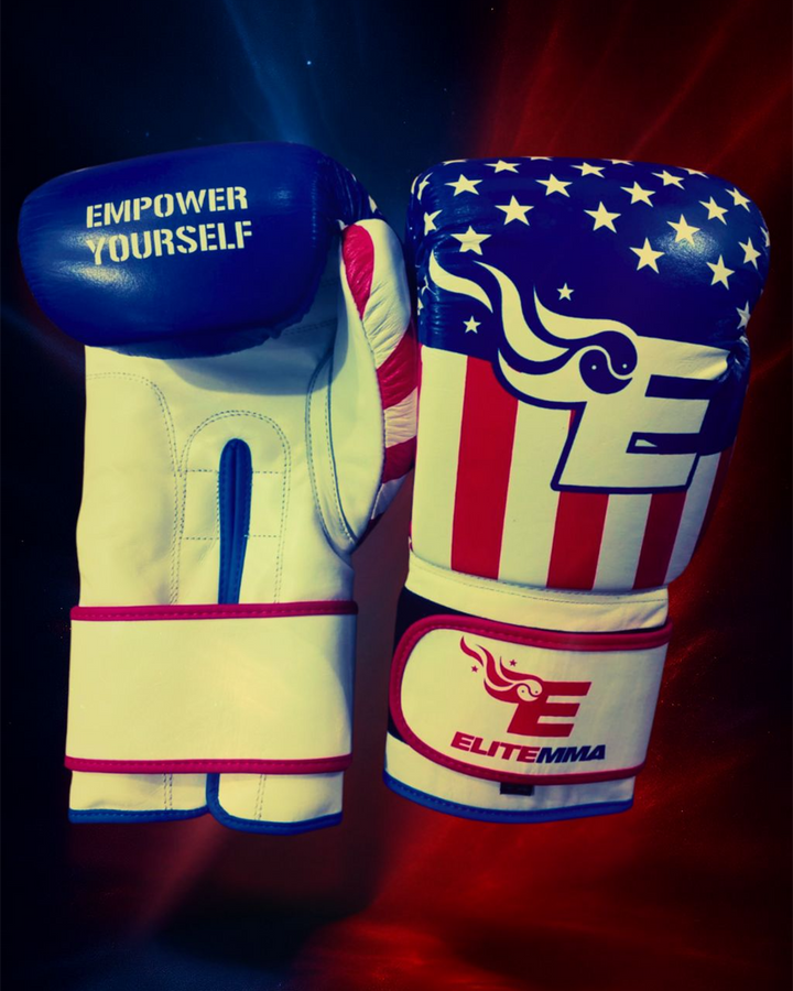 Elite MMA Patriotic Pro Gloves – 100% Leather Drop