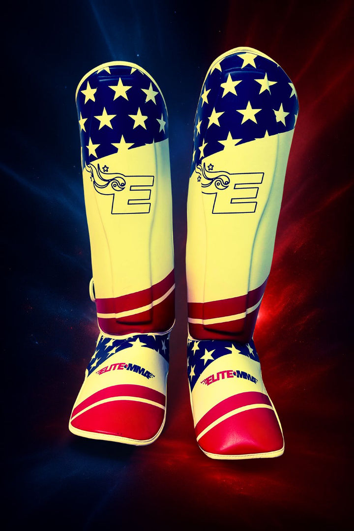 Elite MMA Shin Guards – USA Flag Edition (25th Anniversary)