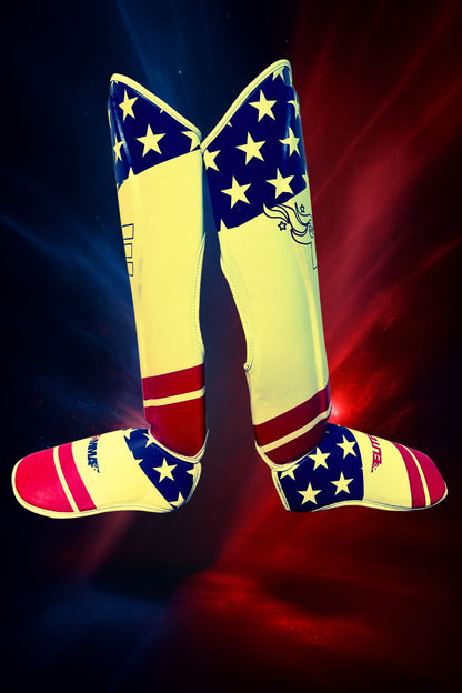 Elite MMA Shin Guards – USA Flag Edition (25th Anniversary)
