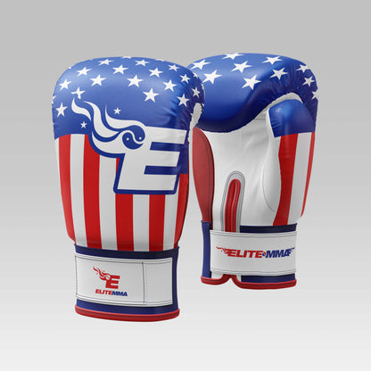 Elite MMA Patriotic Pro Gloves – 100% Leather Drop