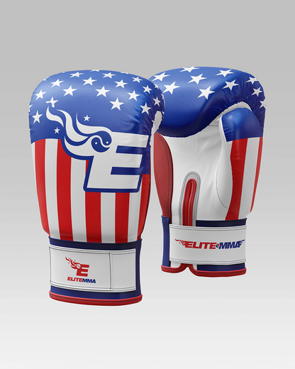 Elite MMA Patriotic Pro Gloves – 100% Leather Drop