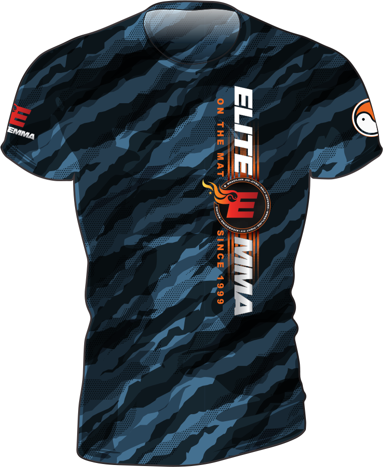 Elite MMA Camo Rash Guard - Short Sleeve