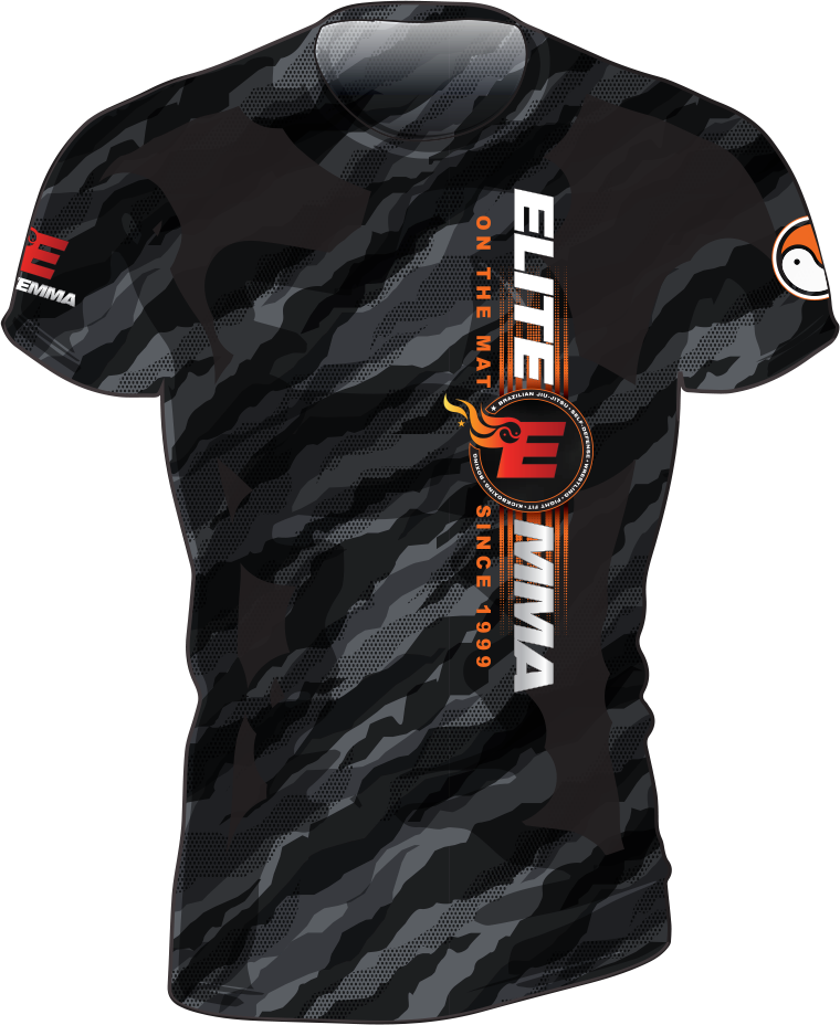 Elite MMA Camo Rash Guard - Short Sleeve