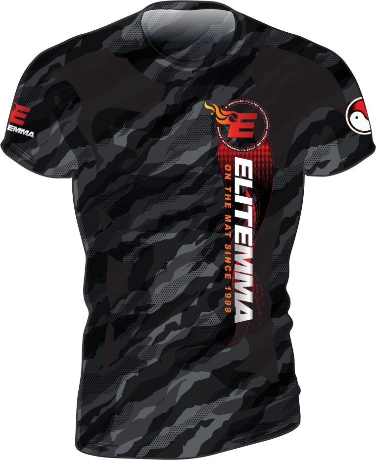 Elite MMA Camo Rash Guard - Short Sleeve