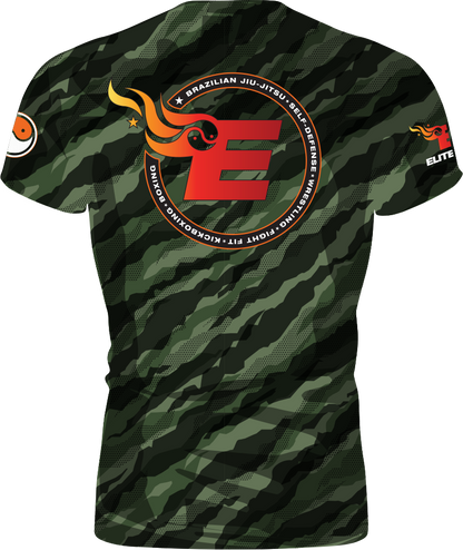 Elite MMA Camo Rash Guard - Short Sleeve