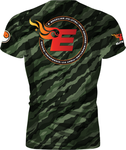Elite MMA Camo Rash Guard - Short Sleeve