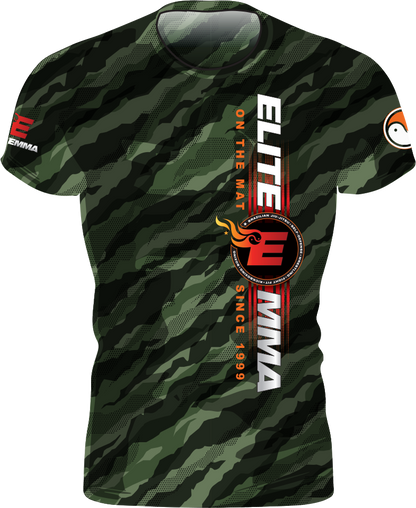 Elite MMA Camo Rash Guard - Short Sleeve