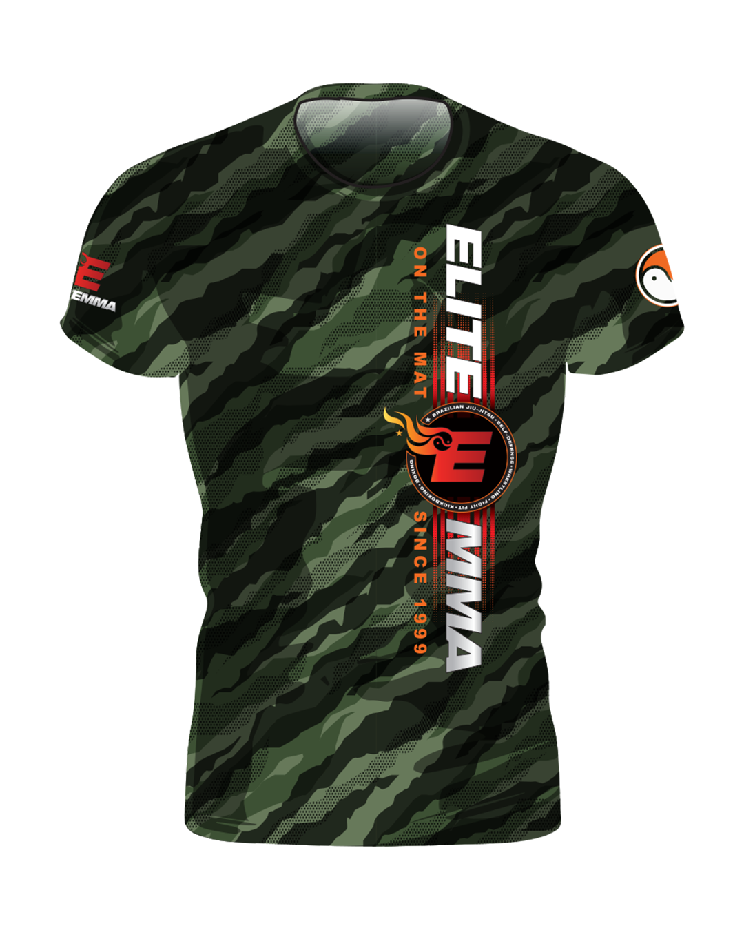 Elite MMA Camo Rash Guard - Short Sleeve
