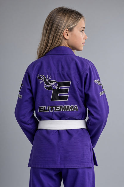 Elite MMA Limited Edition Youth BJJ Gi – Purple & Camo
