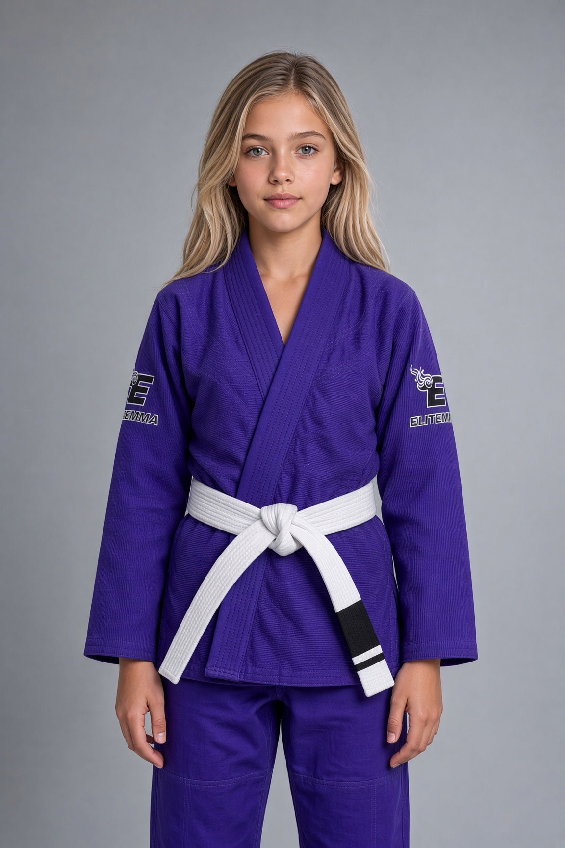Elite MMA Limited Edition Youth BJJ Gi – Purple & Camo