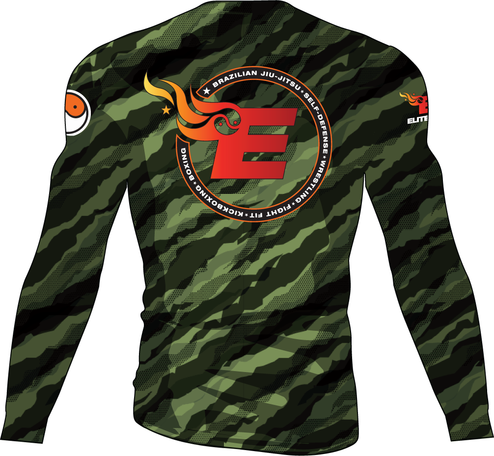 Elite MMA Camo Rash Guard - Long Sleeve