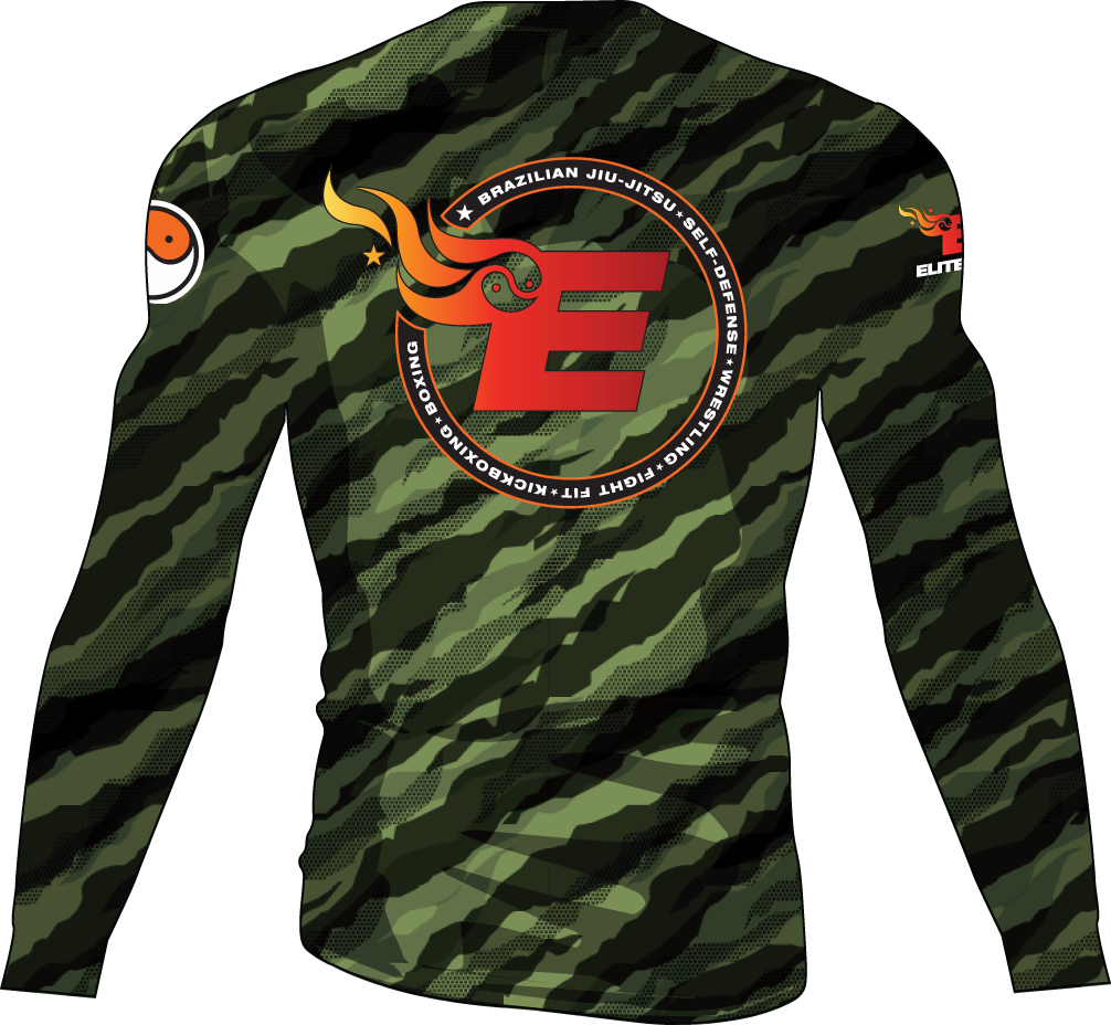 Elite MMA Camo Rash Guard - Long Sleeve
