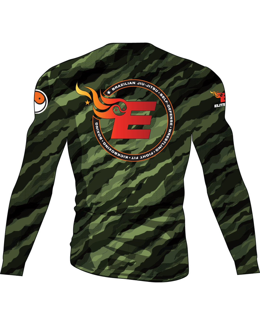 Elite MMA Camo Rash Guard - Long Sleeve