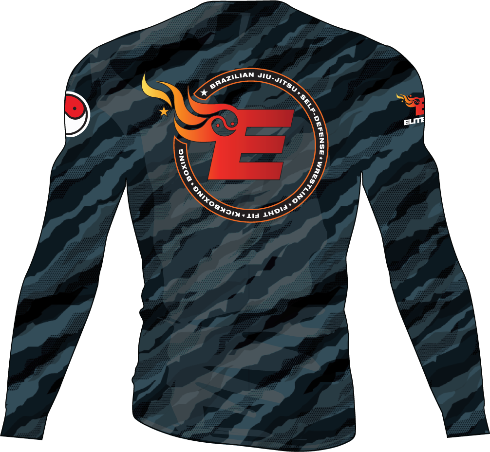 Elite MMA Camo Rash Guard - Long Sleeve