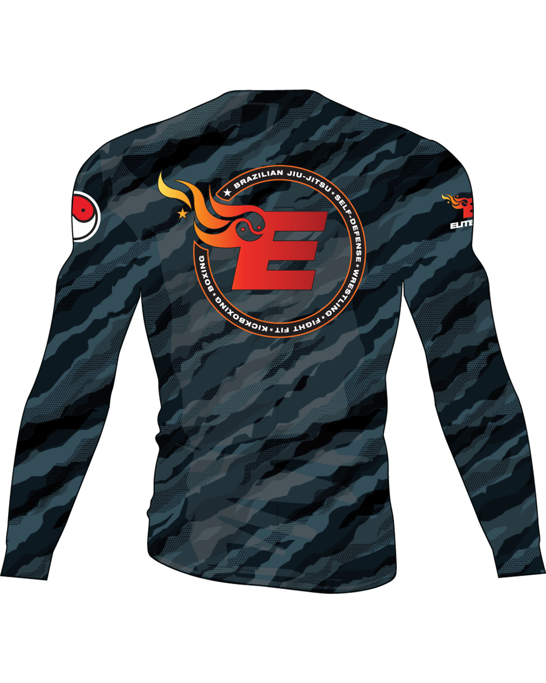 Elite MMA Camo Rash Guard - Long Sleeve