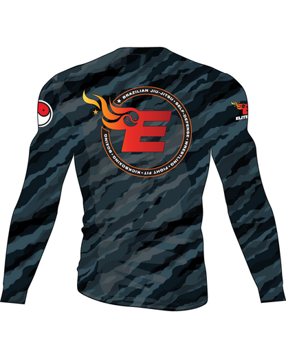 Elite MMA Camo Rash Guard - Long Sleeve