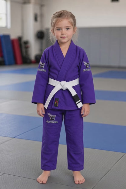 Elite MMA Limited Edition Youth BJJ Gi – Purple & Camo